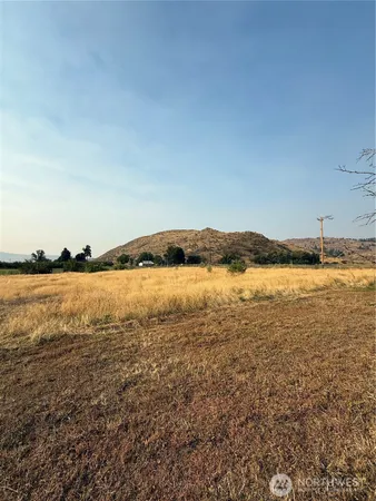 a yard with lake view