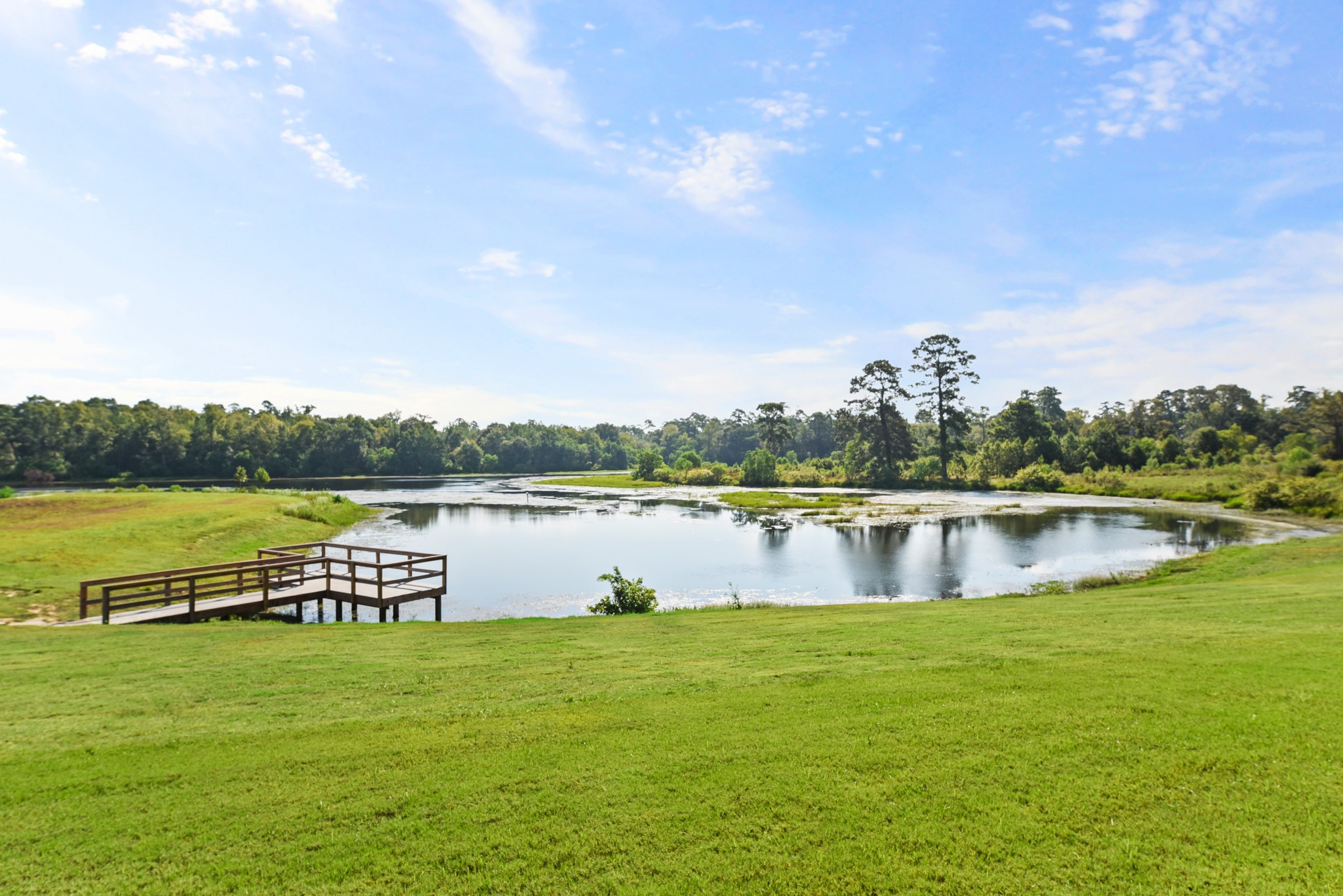 1330 Lakeside Creek Road Magnolia, TX 77354 - Photo 25 of 28 a view of a lake with a yard