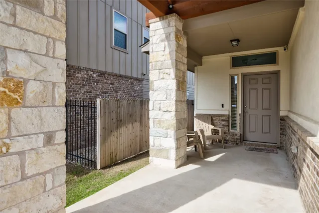 a view of front door of house