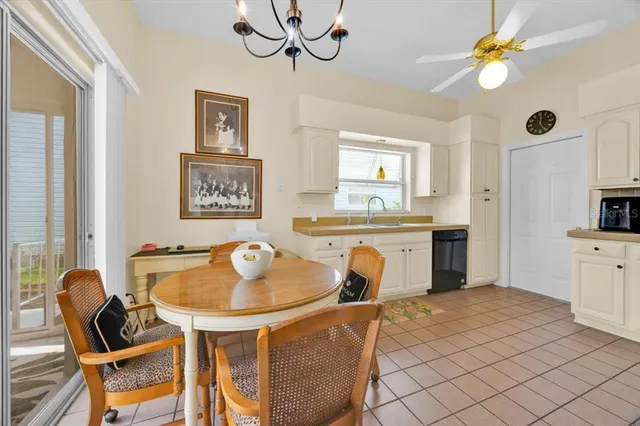 a view of kitchen with breakfast area