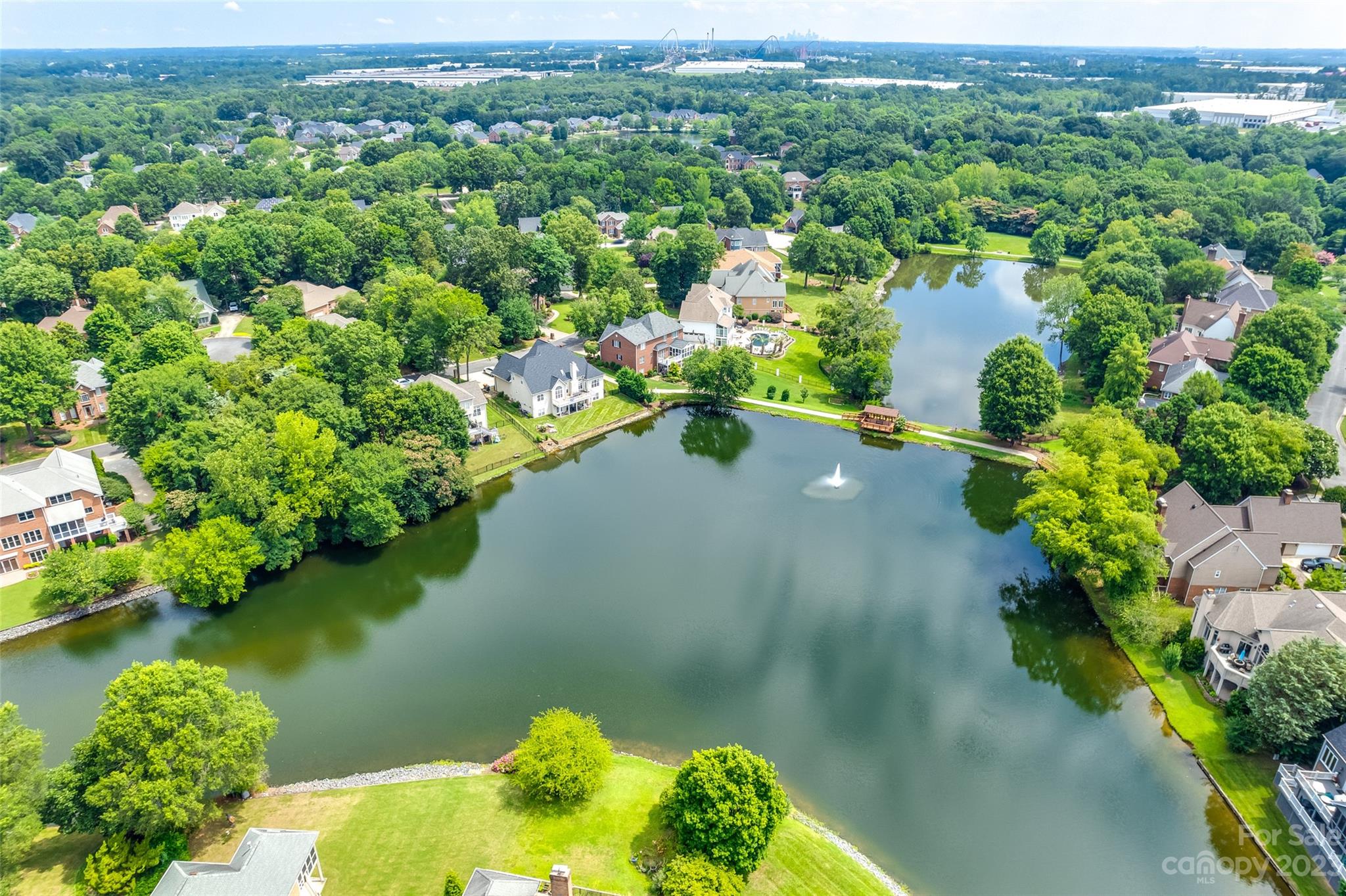 208 Chesterfield Canal Fort Mill, SC 29708 - Photo 47 of 48 an aerial view of a houses with a lake view