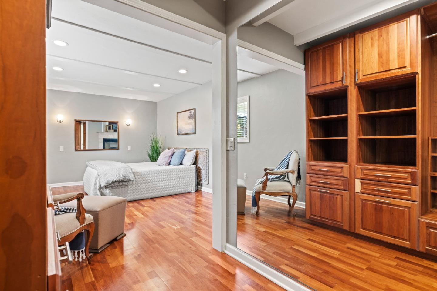 329 Stuart Avenue Pacific Grove, CA 93950 - Photo 11 of 21 a living room with furniture and a wooden floor