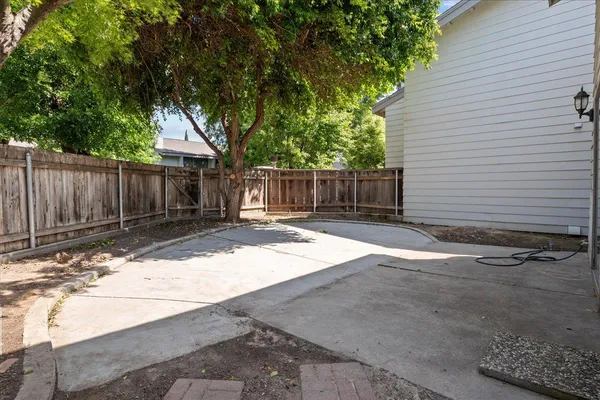 a backyard of a house