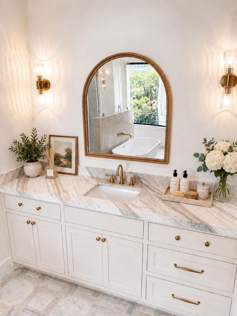 2325 Wroxton Road Houston, TX 77005 - Photo 22 of 34 His vanity area with large run of marble countertop
