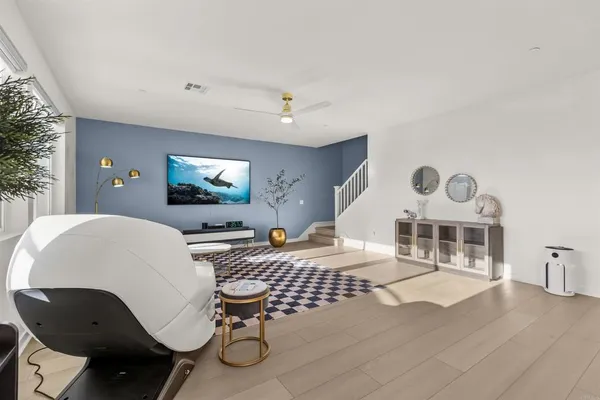 a very nice looking room with a large window