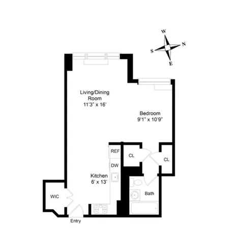 a view of a city with tall buildings