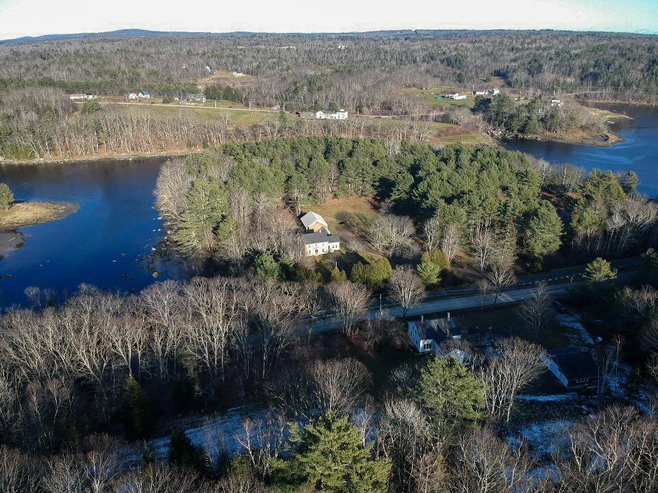 90 City Point Road Belfast, ME 04915 - Photo 43 of 62 Aerial Overhead to Rail Trail Bridge