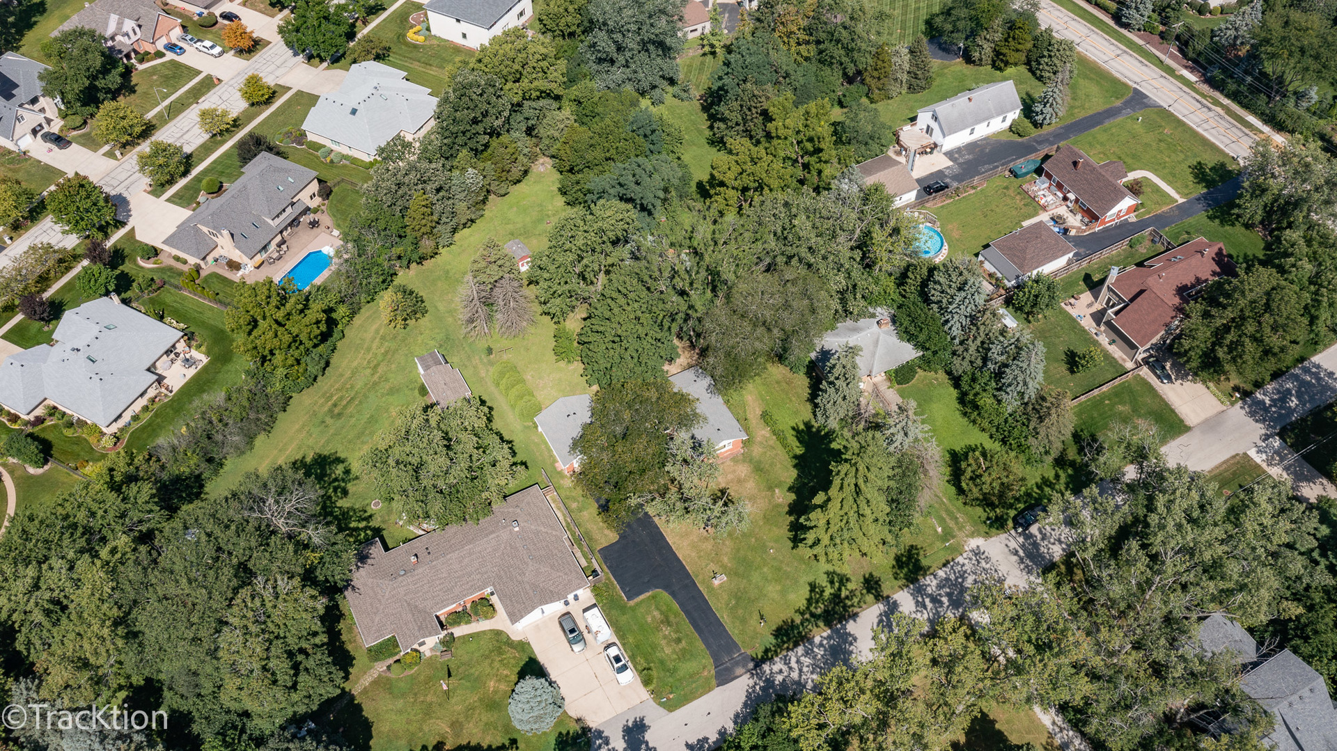 454 Andrus Road Darien, IL 60561 - Photo 20 of 20 an aerial view of residential house with outdoor space and trees all around