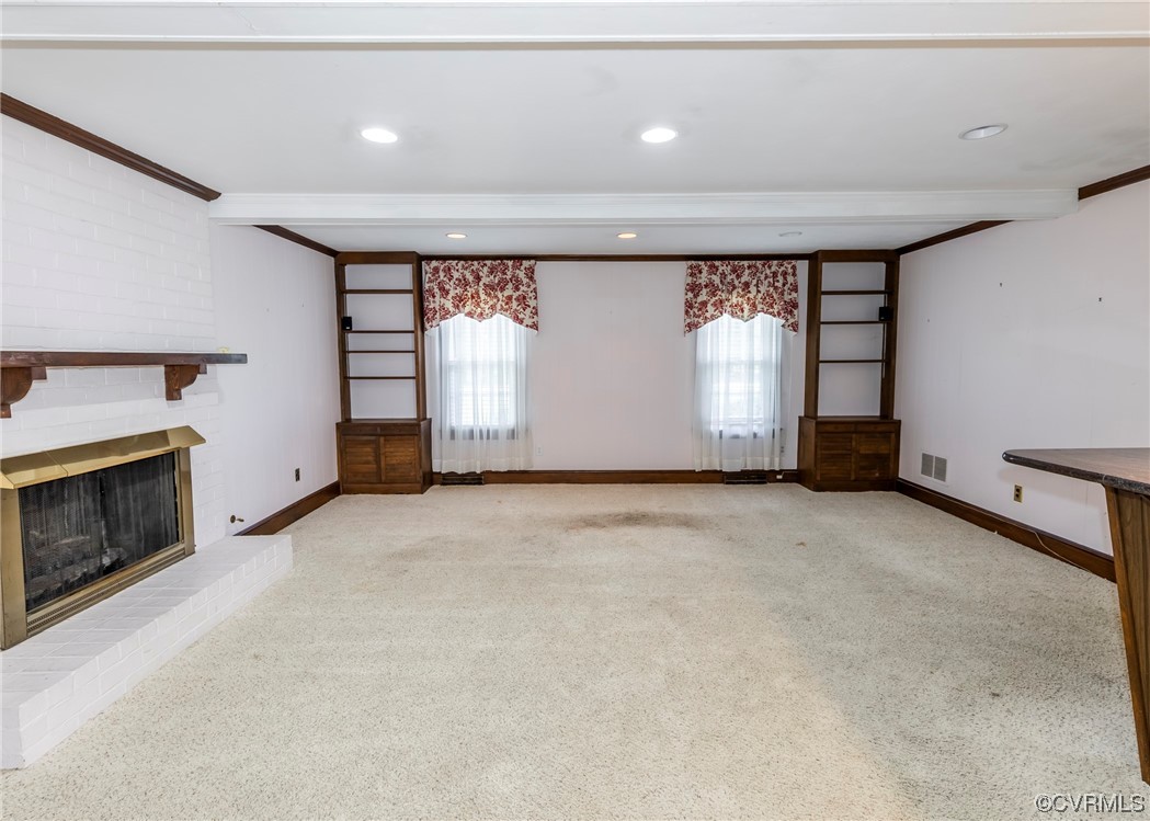 13329 Starcross Road Midlothian, VA 23113 - Photo 26 of 47 a view of empty room with window and fireplace