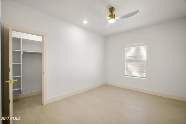 an empty room with a window