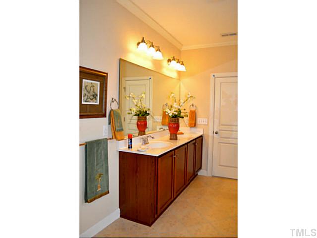 804 Chapanoke Road Raleigh, NC 27603 - Photo 20 of 25 a bathroom with a sink a mirror and a shower