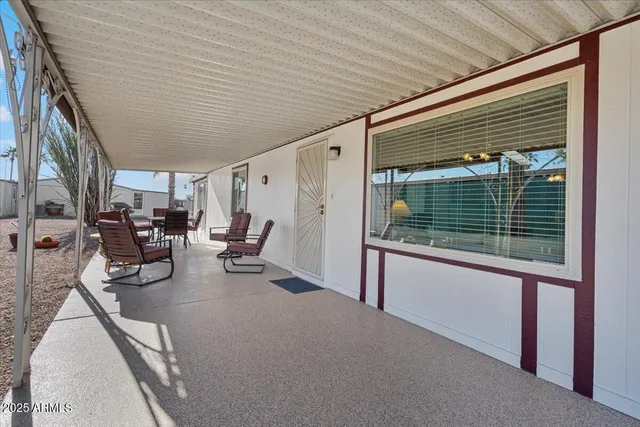 a view of outdoor space with seating area