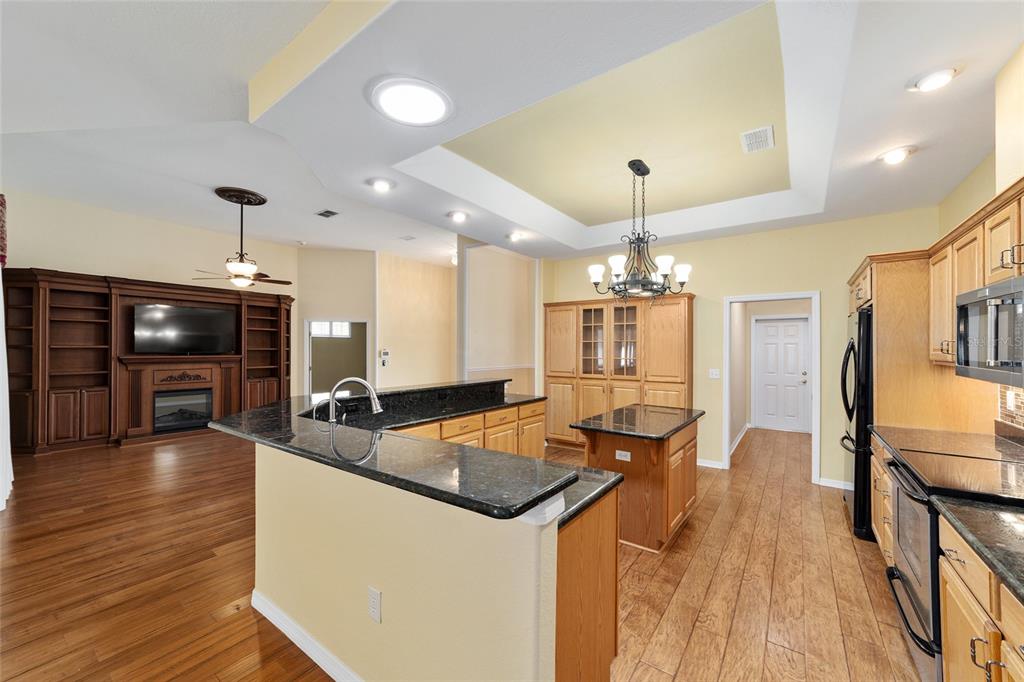 11017 Southwest 71st Terrace Road Ocala, FL 34476 - Photo 19 of 49 a kitchen with stainless steel appliances granite countertop a sink dishwasher and a flat screen tv