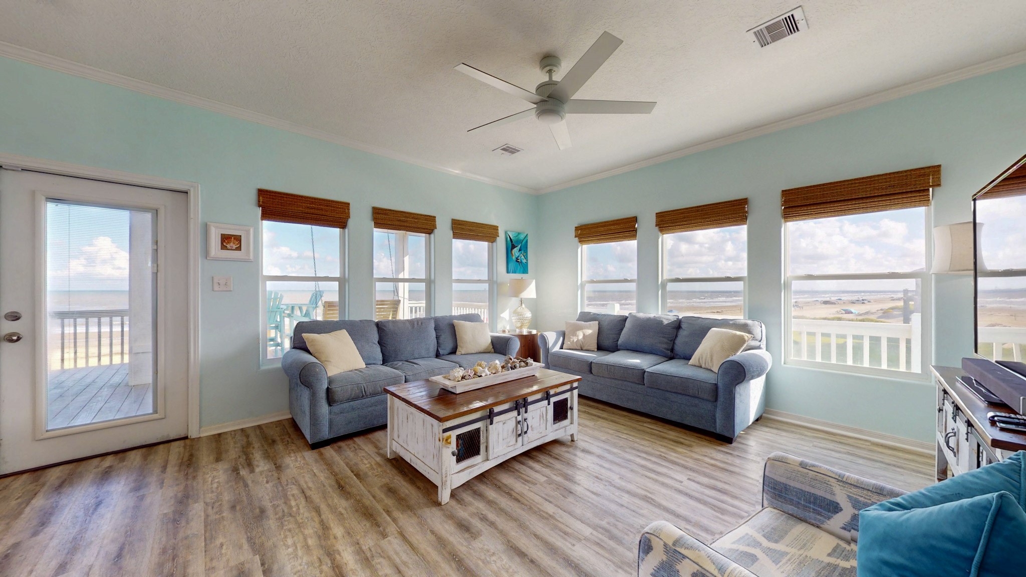 1822 Redfish Lane Crystal Beach, TX 77650 - Photo 8 of 28 a living room with furniture and a large window