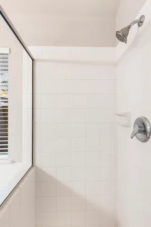 a bathroom with a window