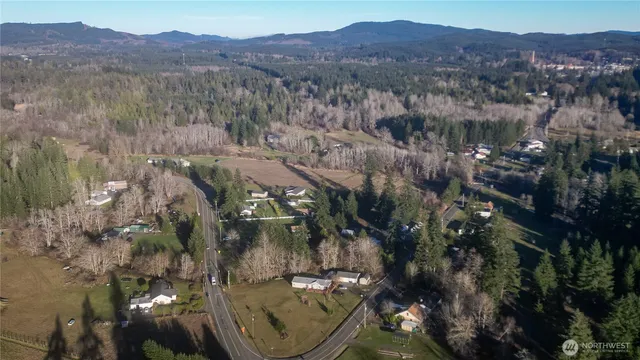 a view of a city with mountains