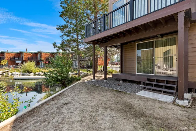 a view of a porch with a bench