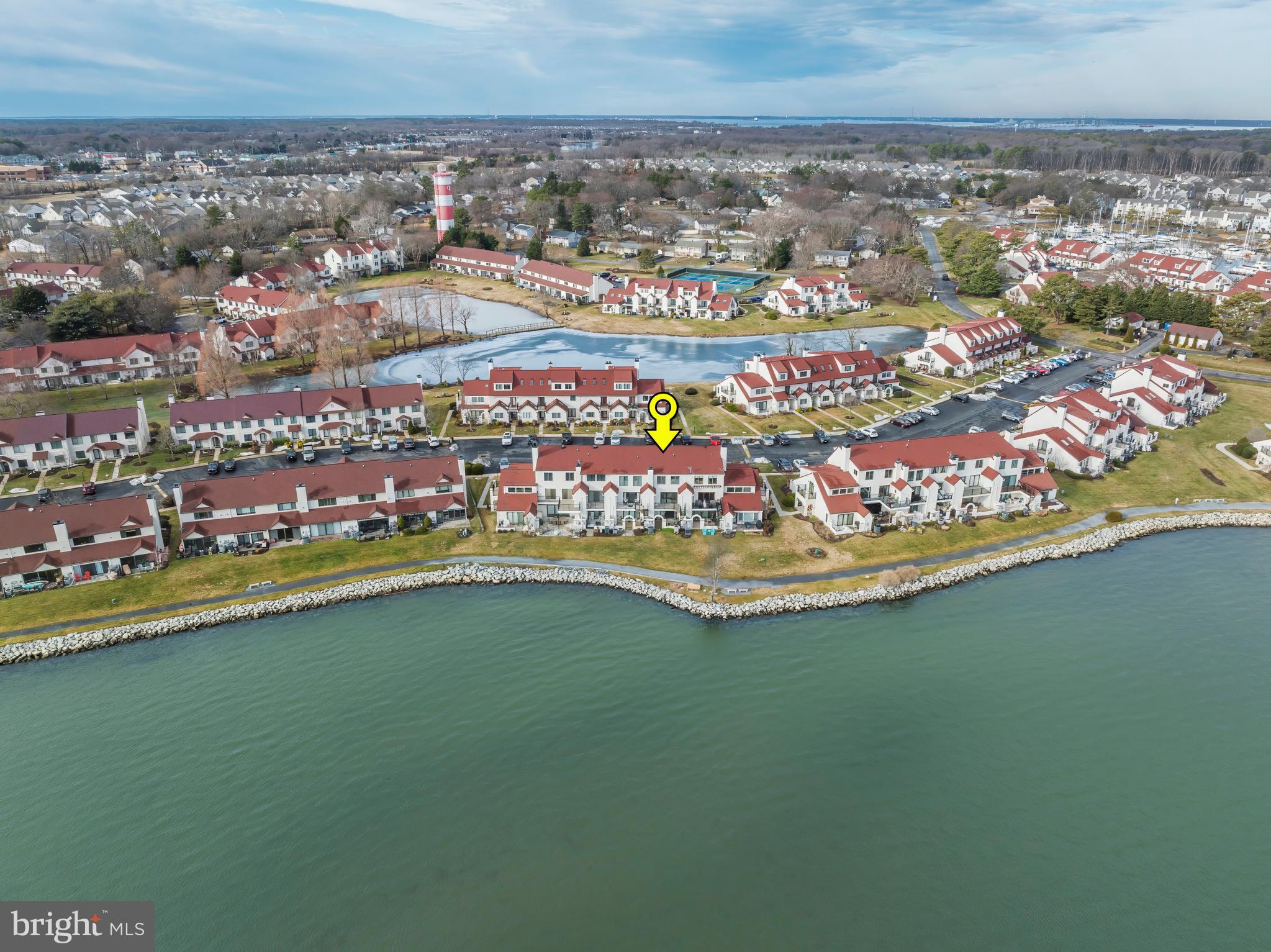 a view of a city with an ocean