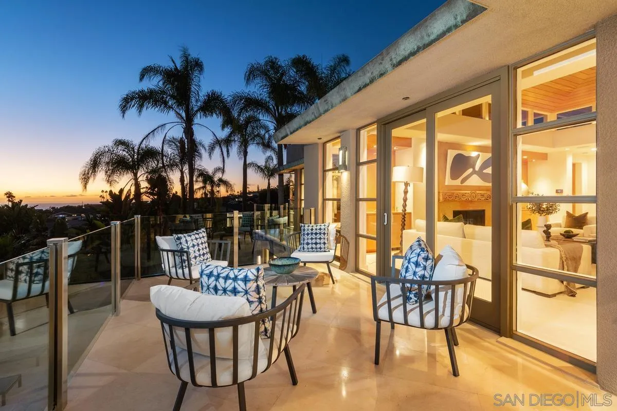 5486 Rutgers Road La Jolla, CA 92037 - Photo 47 of 47 a dining room with furniture and palm trees