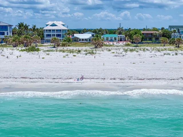 a view of a lake with a beach