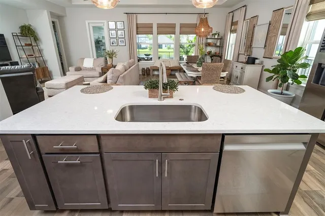 a workspace with furniture and window