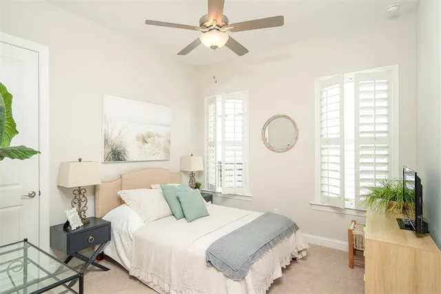 a building outdoor space with patio furniture