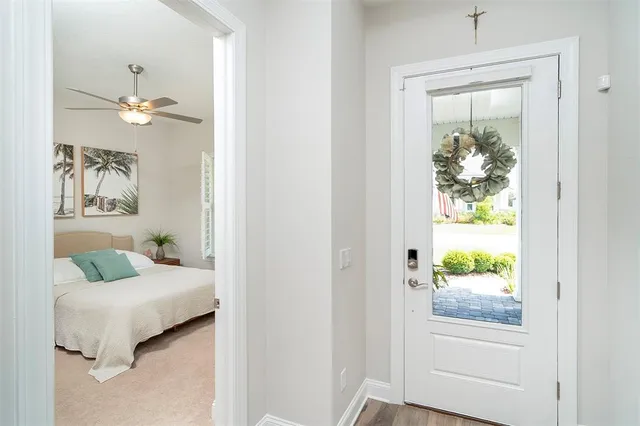 a view of a storage room with gym equipment