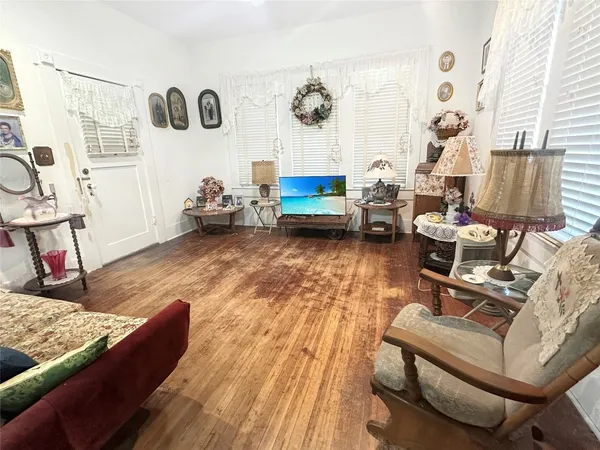 a living room with furniture and a couch