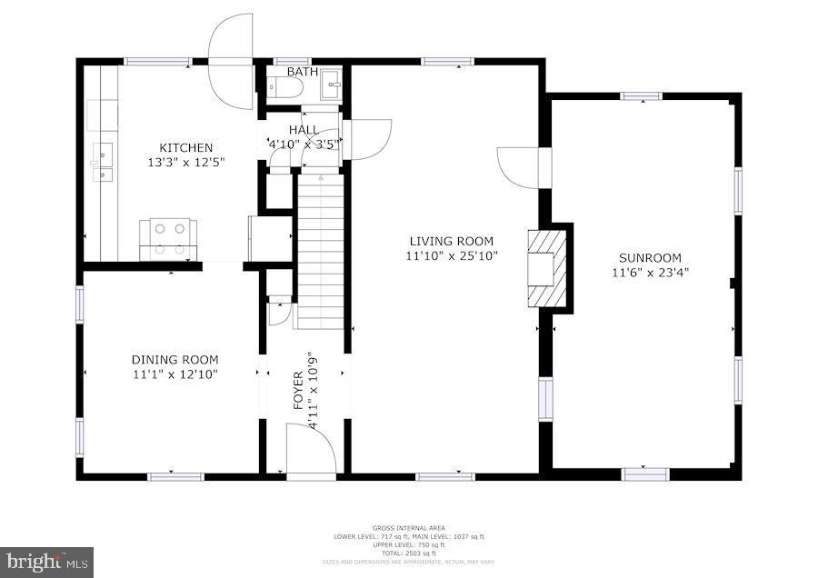 2729 South Arlington Ridge Road Arlington, VA 22202 - Photo 35 of 38 Main Level Floorplan
