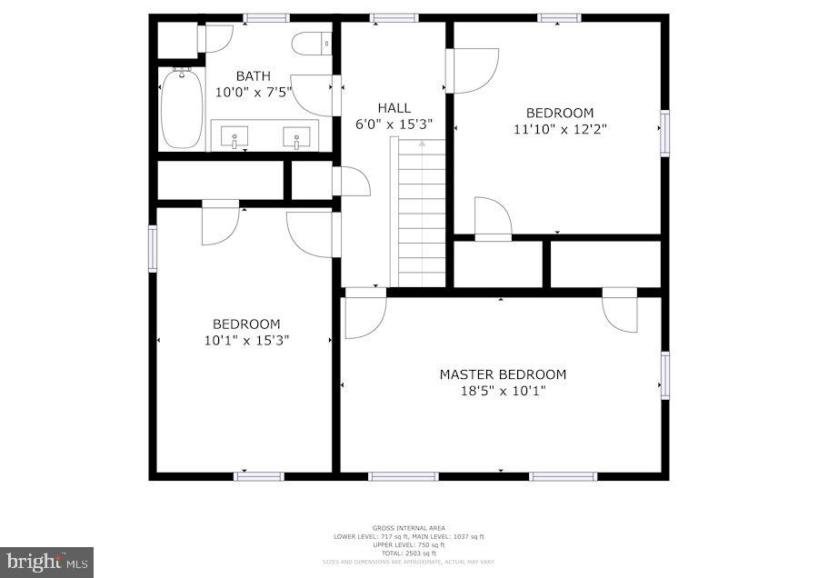 2729 South Arlington Ridge Road Arlington, VA 22202 - Photo 36 of 38 Upper Level Floor Plan
