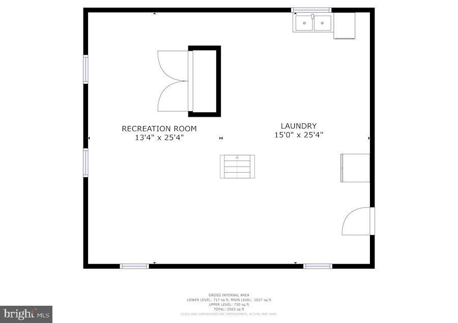 2729 South Arlington Ridge Road Arlington, VA 22202 - Photo 37 of 38 Lower Level Floorplan