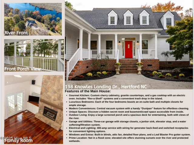 $1,450,000 | 198 Knowles Landing Drive, Hertford, NC 27944