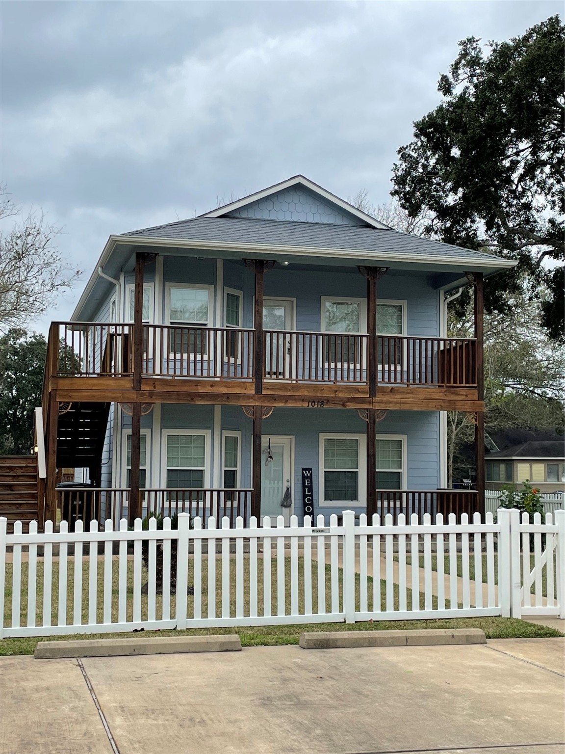 a front view of a house