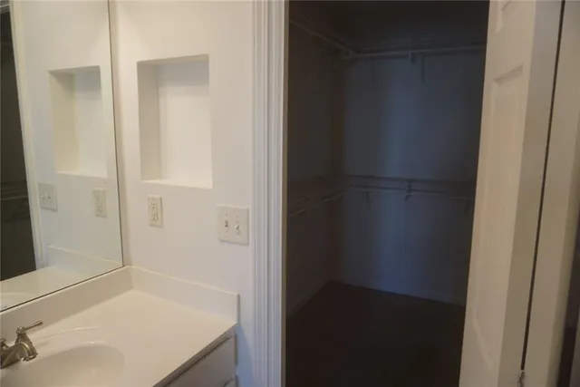 an empty room with a window