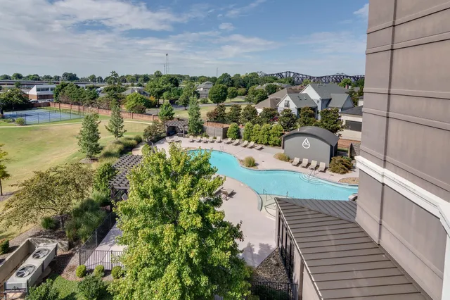 a view of a balcony with lake view