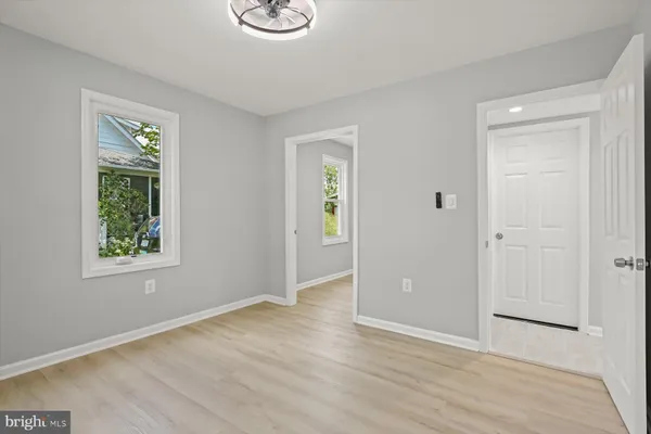 an empty room with a window