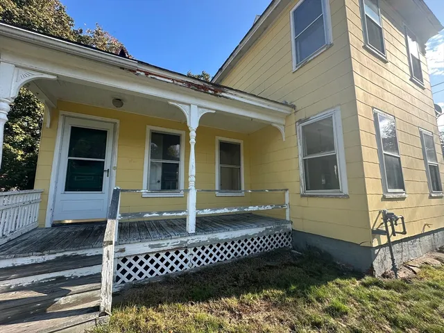 a front view of a house