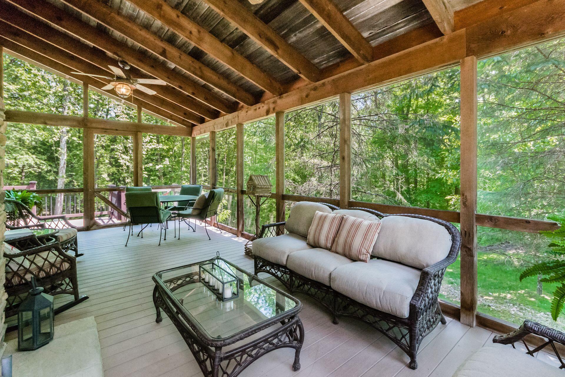 11444 Hazel Dell Road Howard, OH 43028 - Photo 25 of 41 Another view of the porch overlooking the acreage.