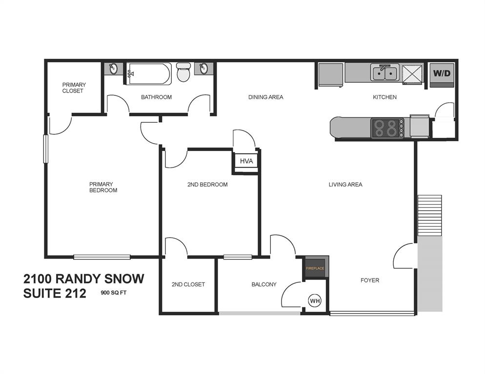 2100 Randy Snow Road, Unit 412 Arlington, TX 76011 - Photo 2 of 33 a picture of a floor plan