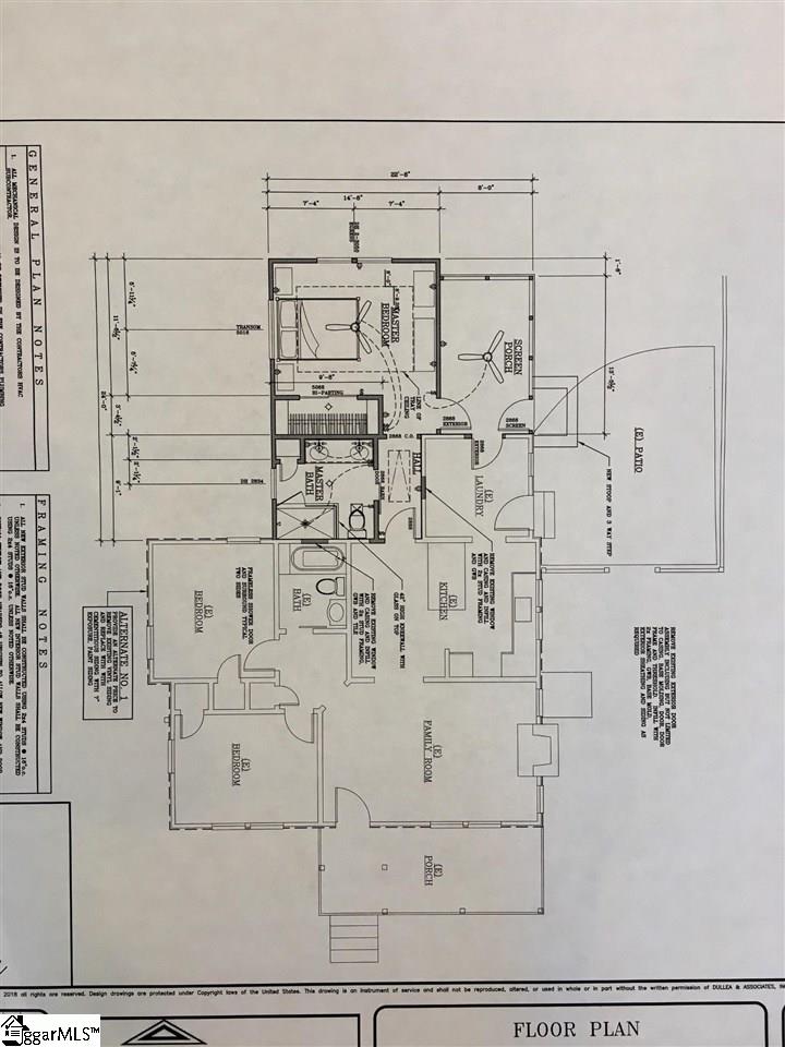 34 Ackley Road Greenville, SC 29607 - Photo 27 of 27 Floor Plans showing Master Suite addition.