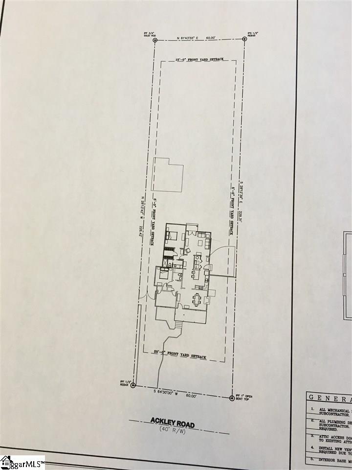 34 Ackley Road Greenville, SC 29607 - Photo 26 of 27 Site Plan