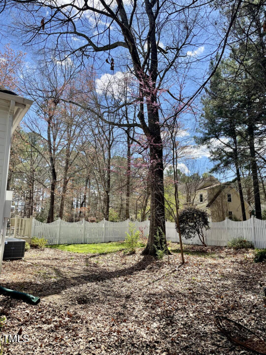 107 Legacy Lane Durham, NC 27713 - Photo 22 of 23 a view of a backyard with large trees
