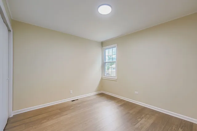 an empty room with a window