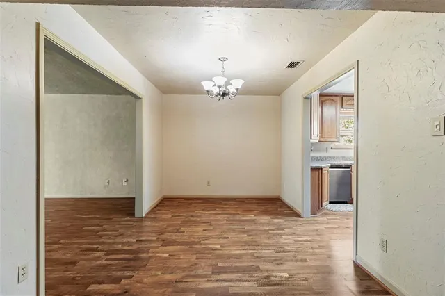 a view of a livingroom with a chandelier