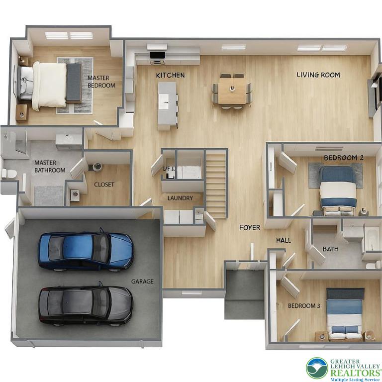 436 Willow Road, Unit LOT 15 Walnutport, PA 18088 - Photo 2 of 8 a kitchen with stainless steel appliances granite countertop a stove and white cabinets