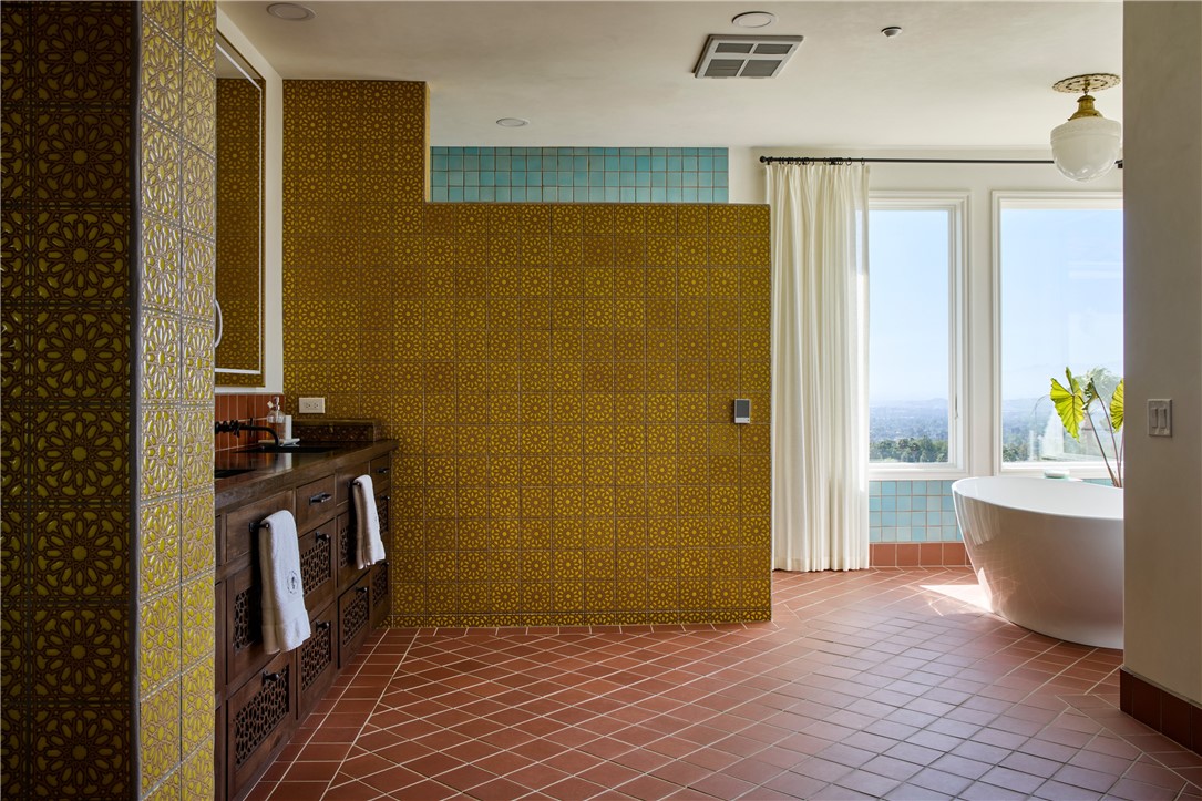 2019 Polo Court Riverside, CA 92506 - Photo 15 of 26 Spa like primary bathroom complete with deep soaking tub, walk-in shower and Finnish Harvia Sauna.