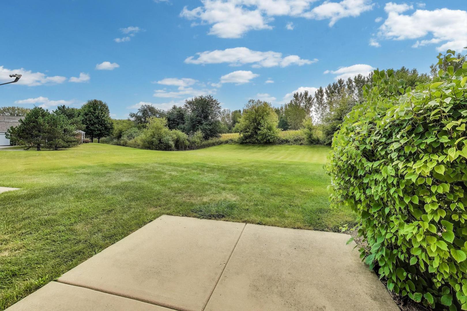 1113 Draper Road McHenry, IL 60050 - Photo 22 of 25 a view of a big yard with plants and a bench