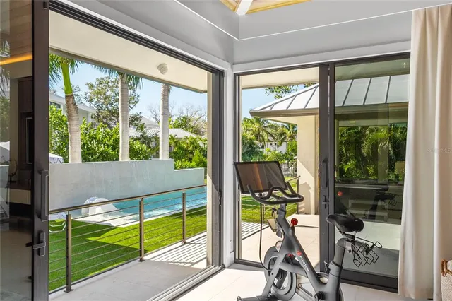 a spacious bathroom with a double vanity sink and a mirror