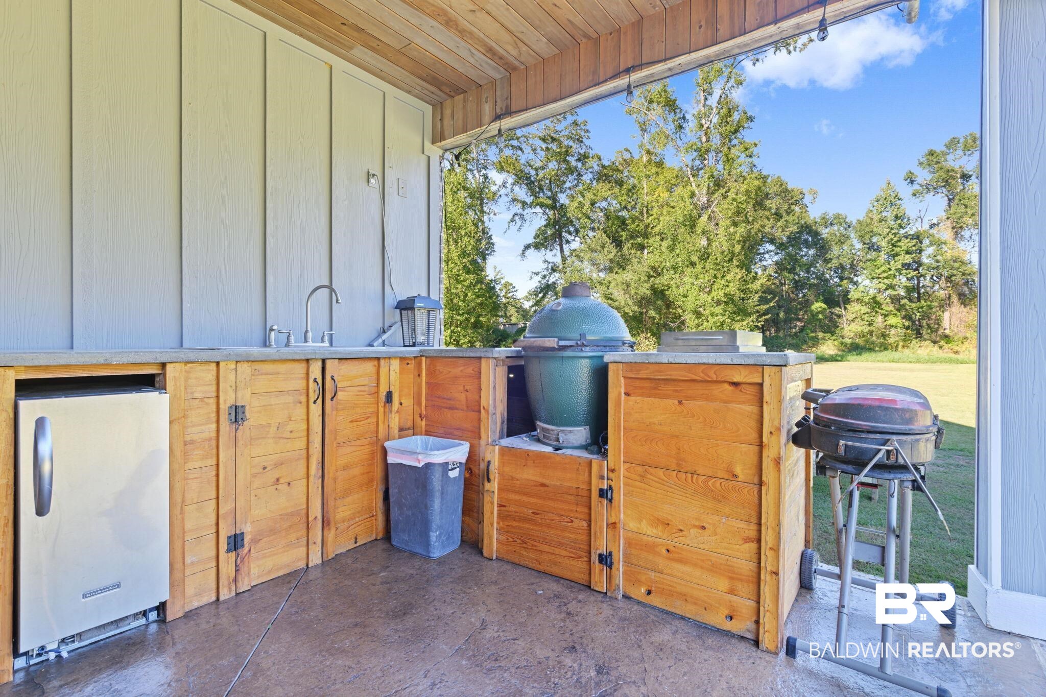 52579 Stockton Cemetery Road Stockton, AL 36507 - Photo 43 of 66 View of patio / terrace featuring an outdoor kitchen and a sink