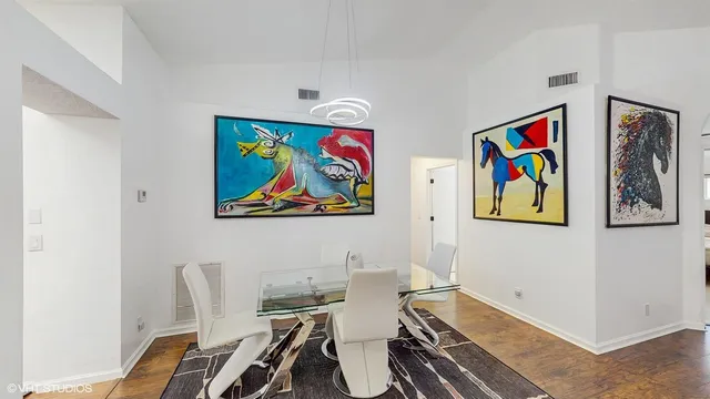 a view of a workspace with furniture